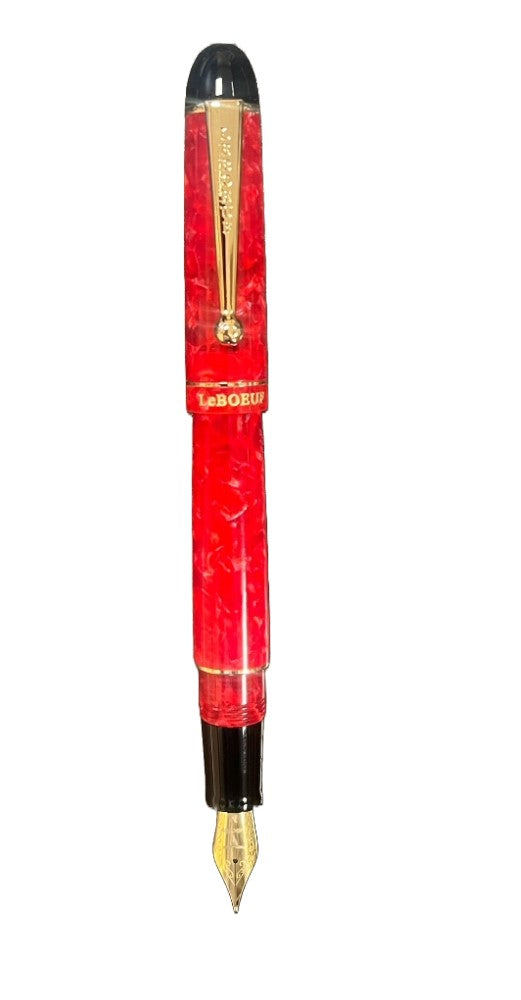 The LeBoeuf Small Batch Limited Editions | Diamond Collection | Fire Engine Red Fountain Pen
